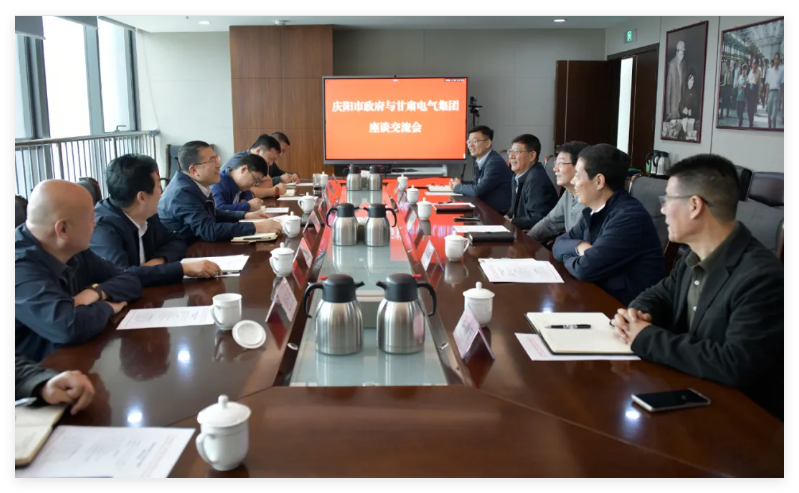 甘肃龙八long8与庆阳市政府开展座谈交流